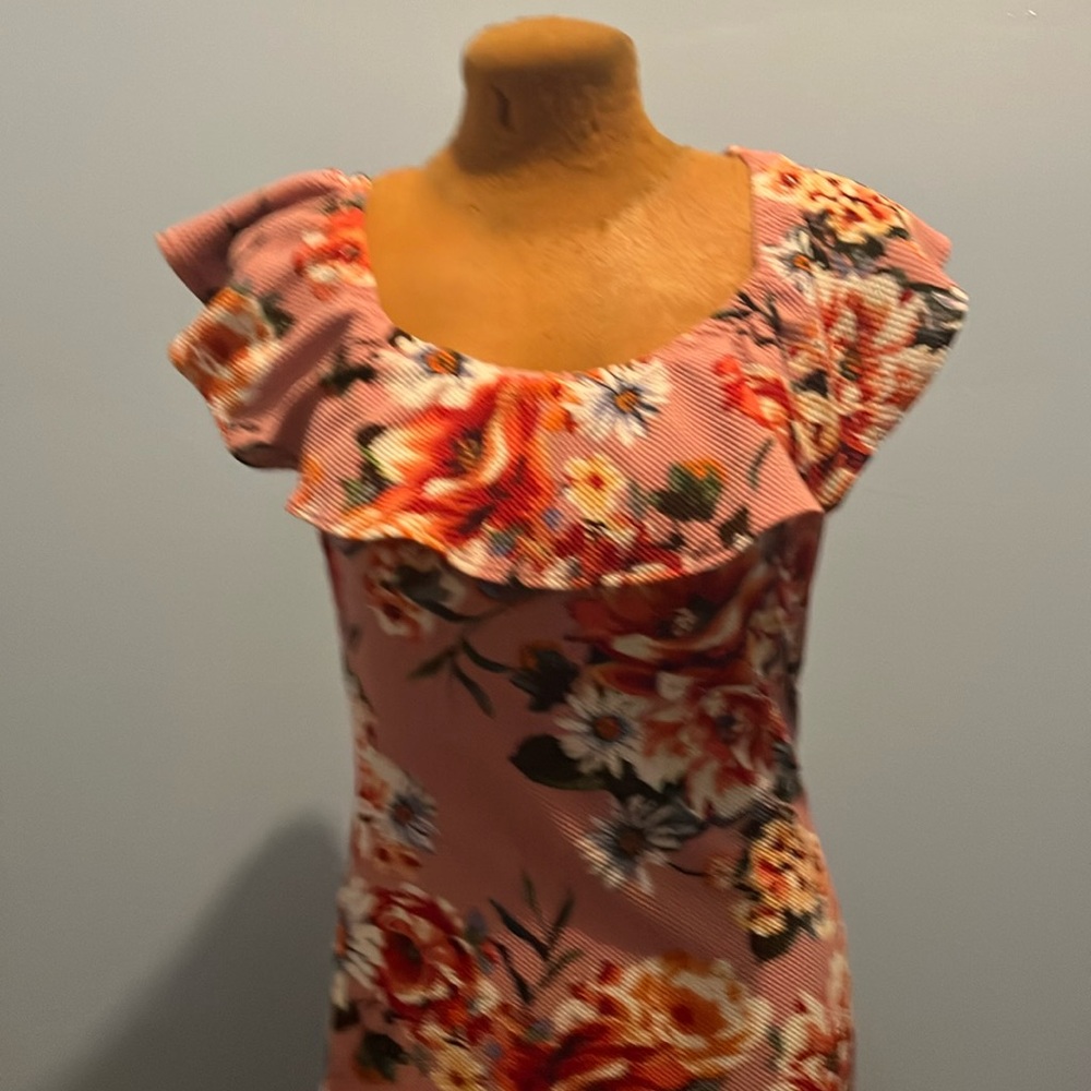 pink floral dress
